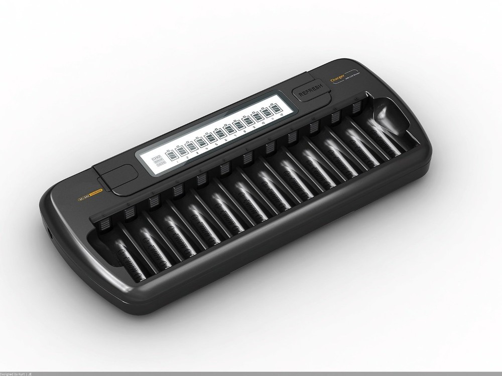 Britta Products BP-160 12-Bay AA/AAA NiMH/NiCad LCD Smart Battery Charger-image