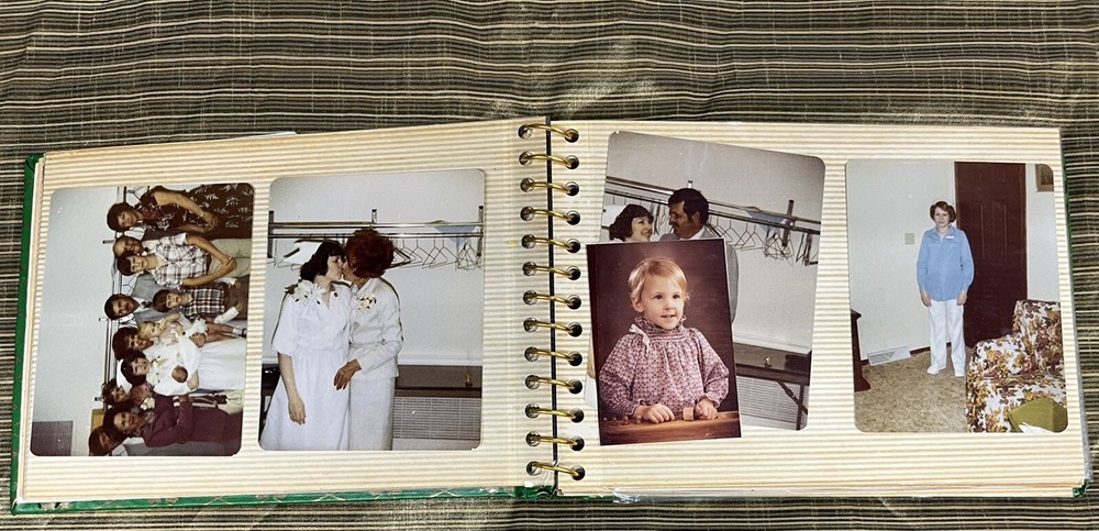 Vintage 1970s Color Photograph Album Young Girls People Family Nurse Graduation