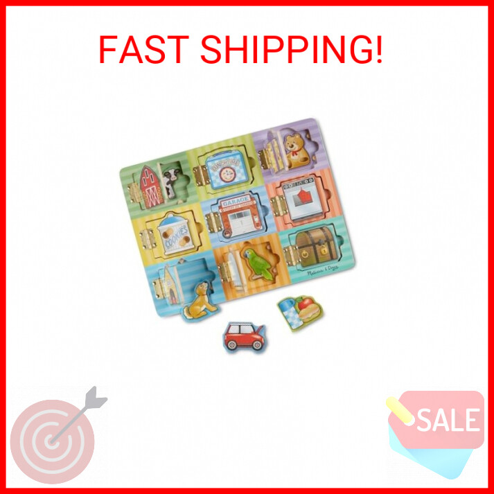 Melissa & Doug Hide and Seek Wooden Activity Board With Magnets Puzzles For Todd