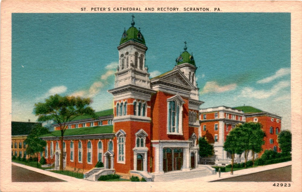 Scranton News Co., Scranton, PA, METROCRAFT, St. Peter's Cathedral, Postcard