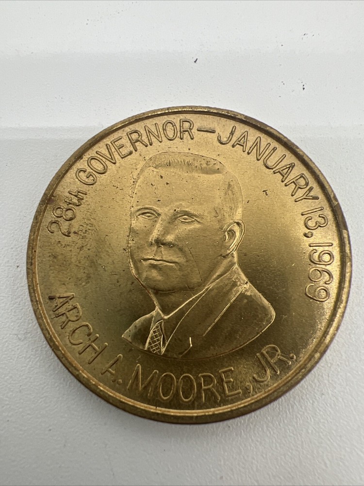 Governor Arch Moore Jr West Virginia Medal Medallion Token Coin 1969