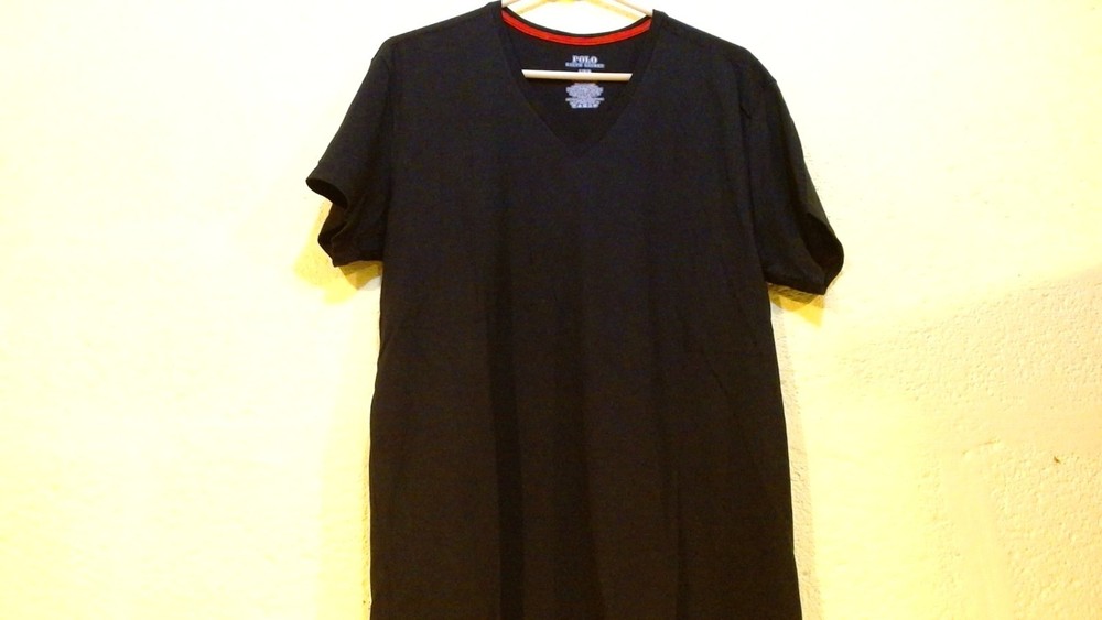 Polo Ralph Lauren Men's V-Neck T-Shirt Size Large Color Black