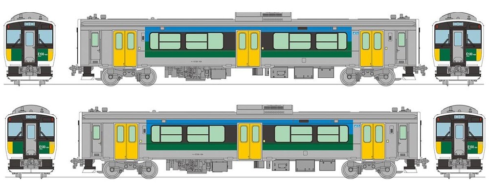 Railway Collection JR Kiha E130 Series 100 Kururi Line Color 2-Car Set