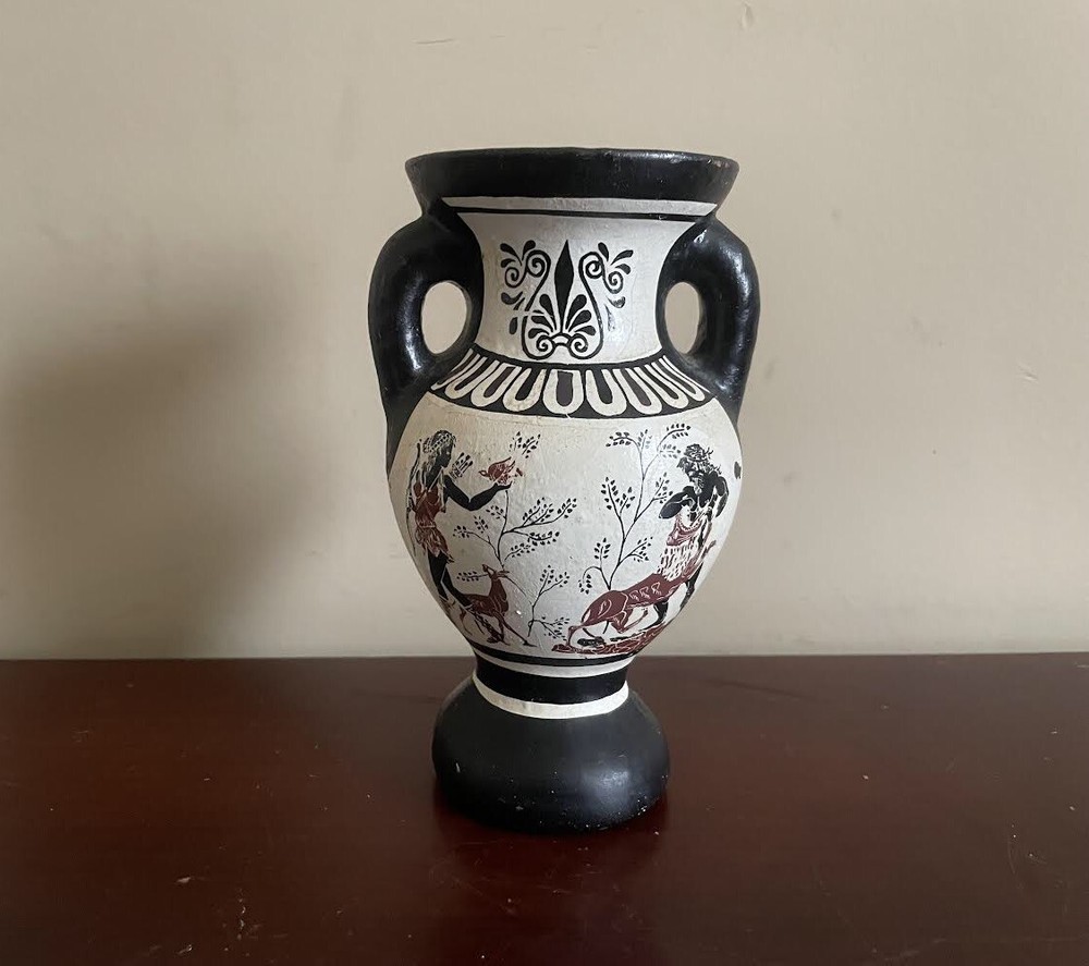 5.5” Vintage Hand Painted Vase Made in Greece