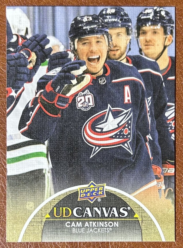 2021-22 Upper Deck UD Canvas Cam Atkinson Columbus Blue Jackets Card #C23