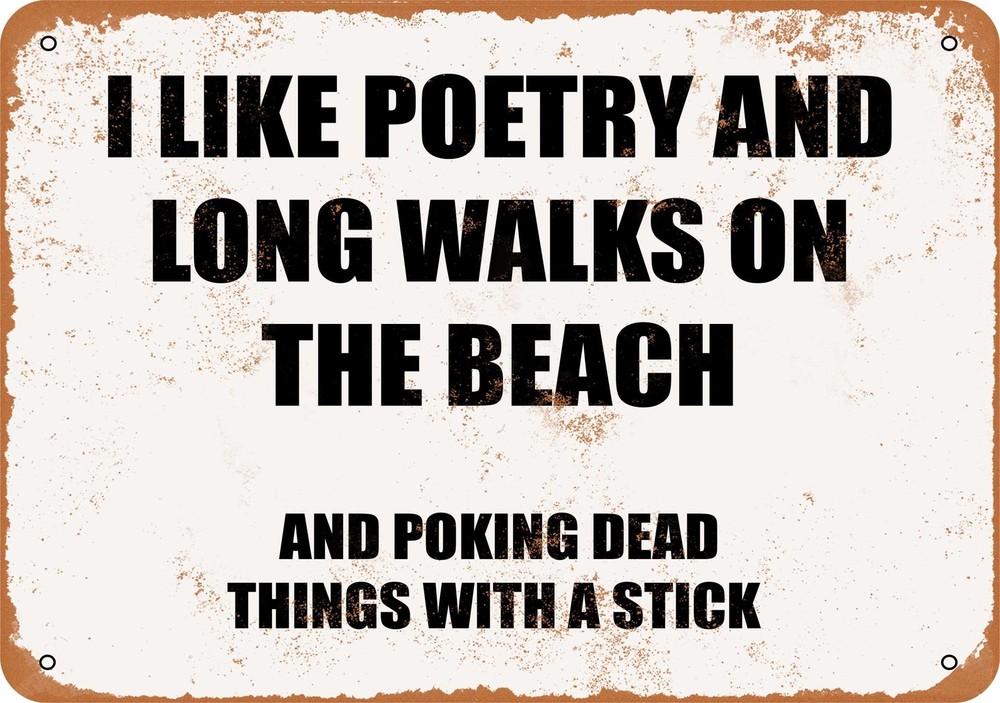 Metal Sign for Beach Walks and Exploring Nature