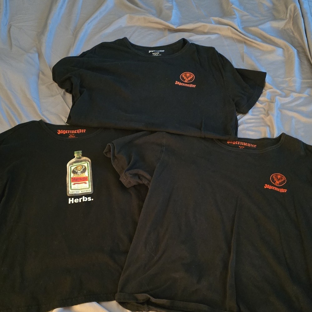 Jägermeister Graphic Black Women's Cotton Crew Neck T-Shirt L, XL