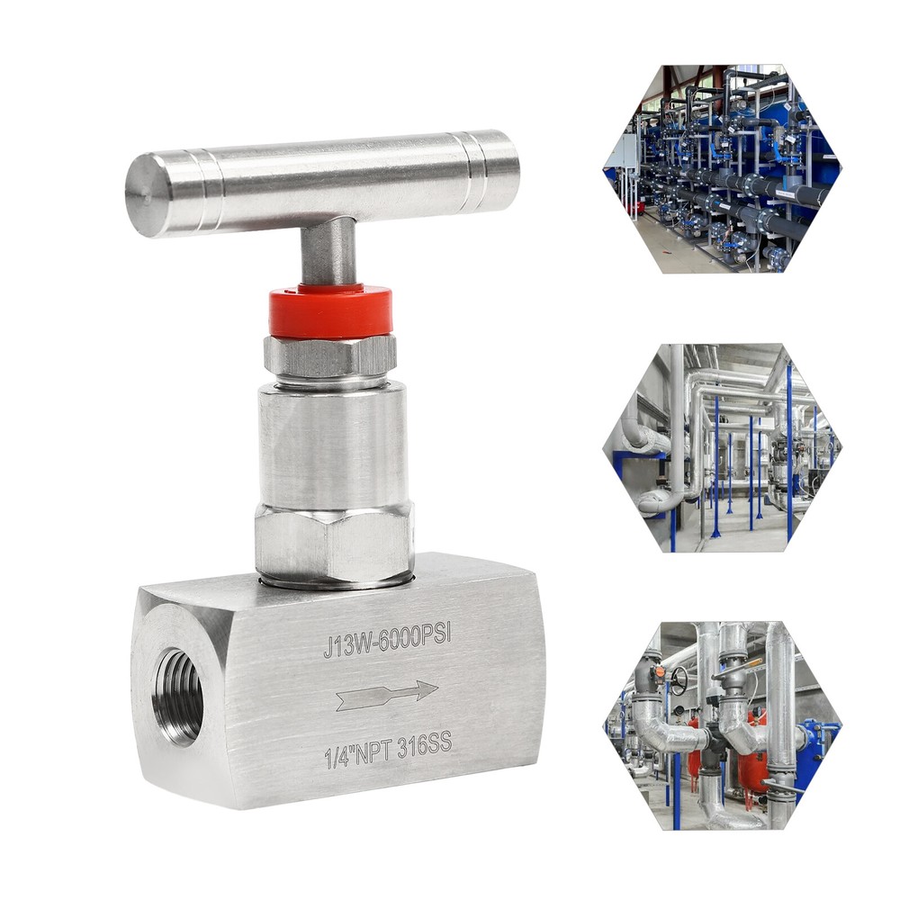 High Precision Straight Needle Valve Stainless Steel High-Pressure Valve 6000PSI