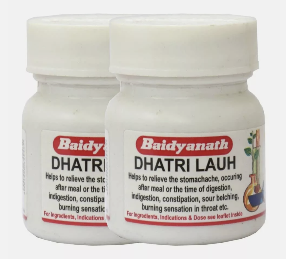 2 X 40 Baidyanath Dhatri Lauh Tablets - Acidity,Constipation,Antacid & Colic
