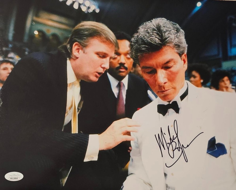 MICHAEL BUFFER ANNOUNCER SIGNED 11X14 PHOTO JSA AUTHENTIC SIGNED TRUMP