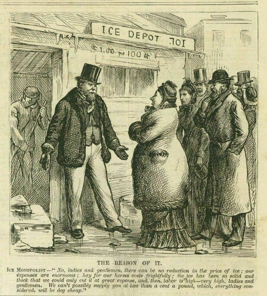 ICE MONOPOLY CUSTOMERS STANDING IN LINE AT THE ICE DEPOT ASKING FOR A DISCOUNT
