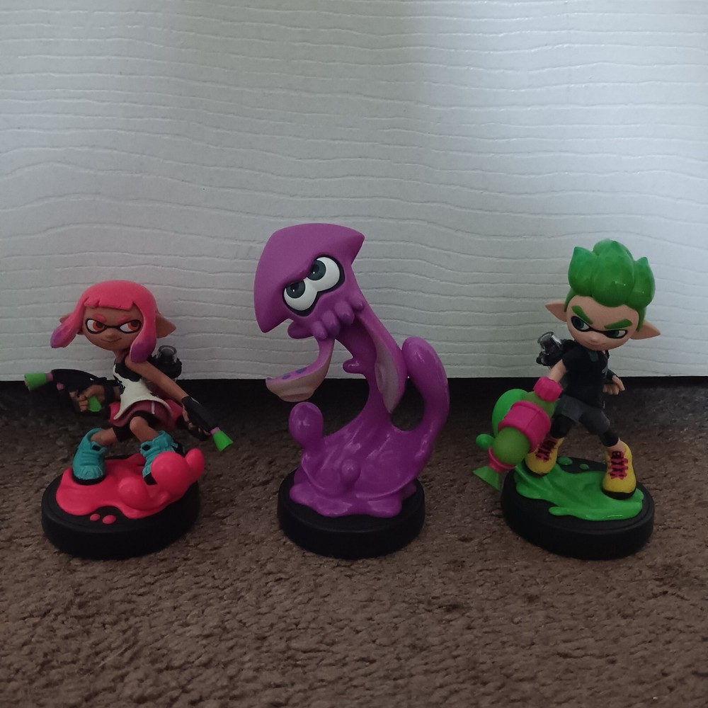 Nintendo Splatoon 2 inkling boy, girl and squid amibo-image