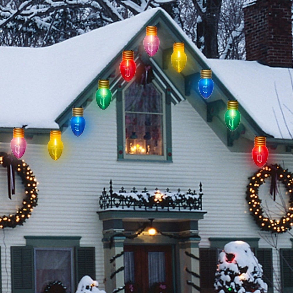 Abeja Vintage Jumbo Christmas Lights 16FT String with 10 Bulbs-image