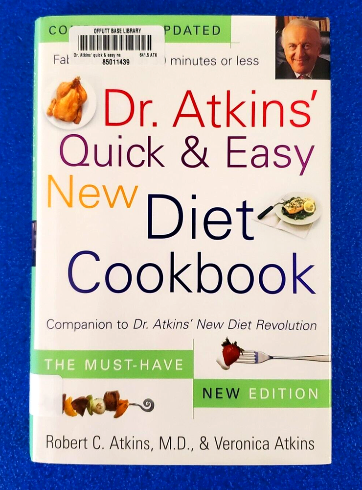 DR. ATKIN'S QUICK & EASY NEW DIET COOKBOOK HARDCOVER POPULAR WEIGHT LOSS METHOD