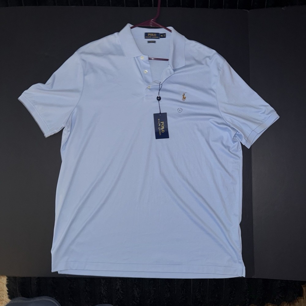 Polo Ralph Lauren Classic Fit Polo Shirt XL Light Blue Short Sleeve Logo
