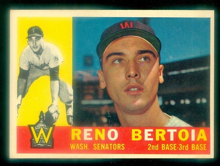 1960 Topps #297 Reno Bertoia Baseball Card EXMT Condition