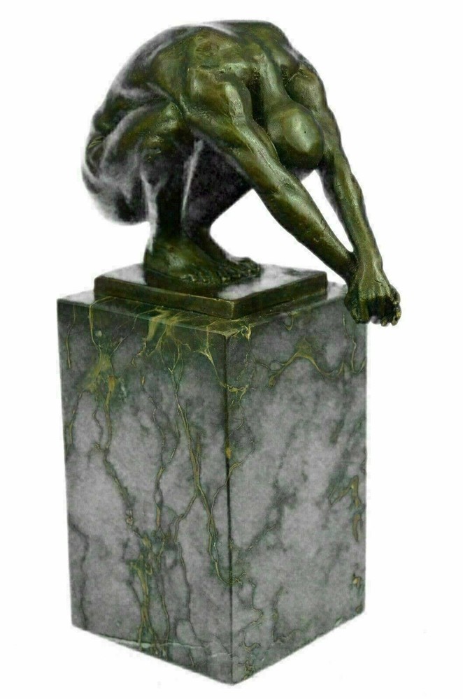 ART DECO MUSCULAR NUDE MAN BRONZE SCULPTURE FIGURE LARGE STATUE FIGURINE FIGURE