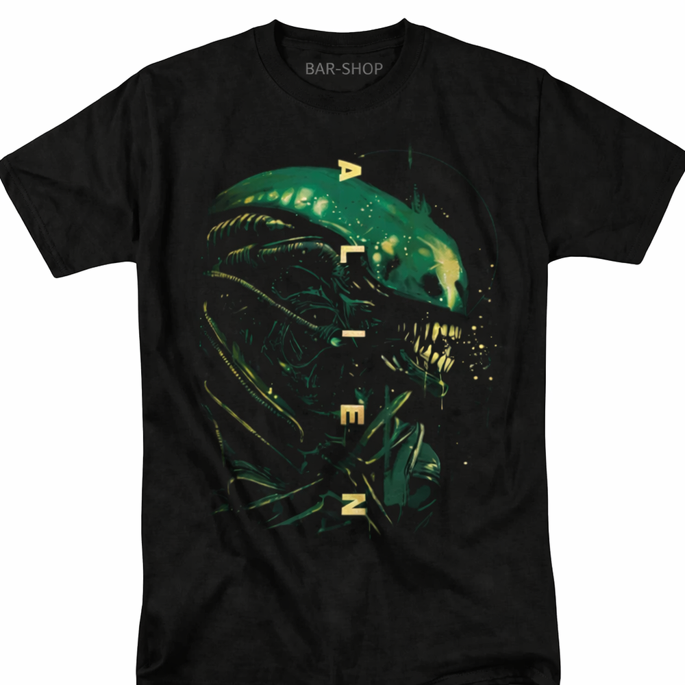 Alien 70s 80s Sci-Fi Horror Movie Poster Classic Retro Vtg Graphic Tee Unisex