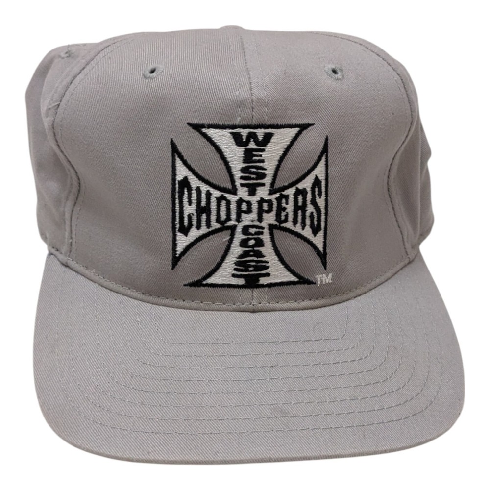 West Coast Choppers Jesse James Snapback Cap Gray Embroidered Biker Motorcycles