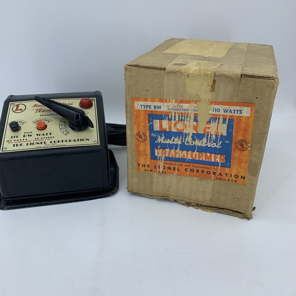Vtg Lionel Electric Trainmaster 110 RW Multi Control Transformer & Original Box