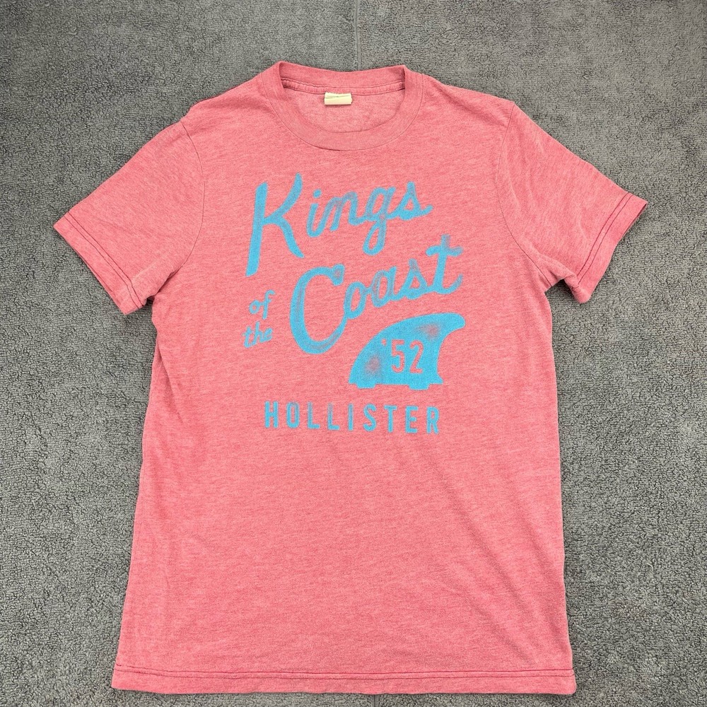 Abercrombie & Fitch T-Shirt Mens Medium Short Sleeve Pink KINGS OF THE COAST '52-image