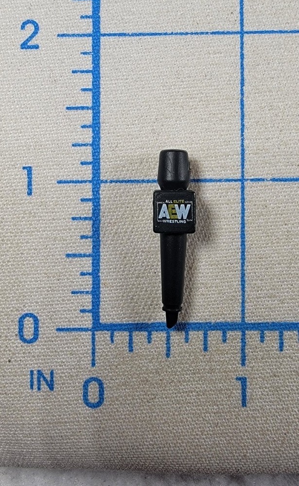 Jazwares AEW Unmatched Black Microphone Prop Fodder 7