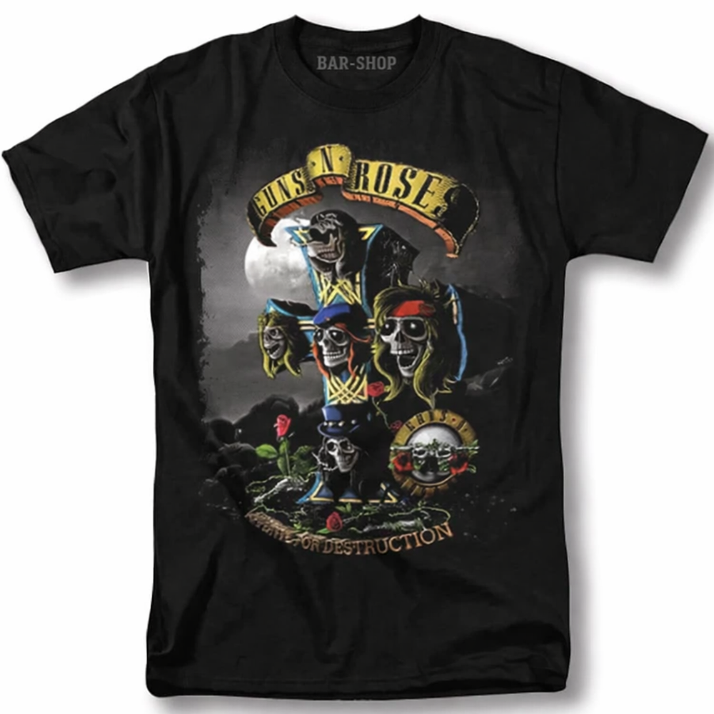 Guns N Roses Appetite for Destruction Shirt, Rock Tour Vintage T-Shirt unisex