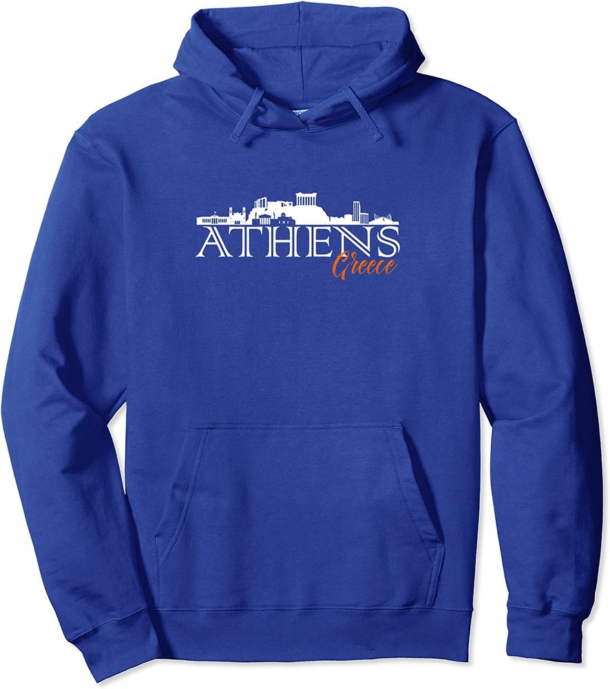 Athens Greece City Skyline Heritage History Unisex Hooded Sweatshirt
