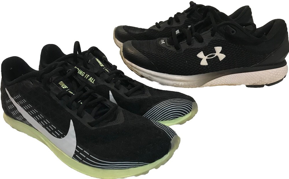 Under Armour Womens Black Running Sneakers & Nike Sneaker (2) Pr Both Size 6.5