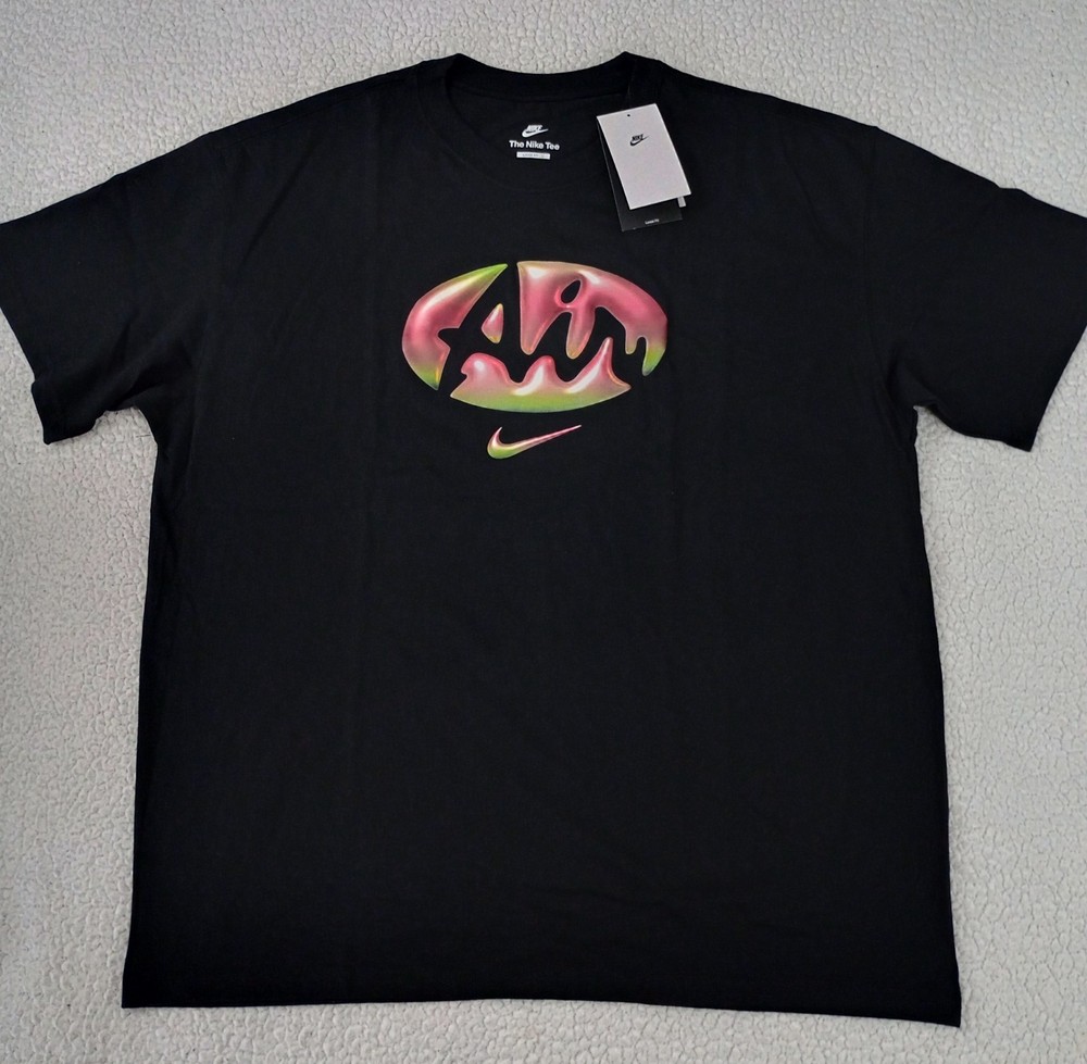 Nike Men's Sportswear M90 Air Max Logo Graphic T-Shirt Black Size XL