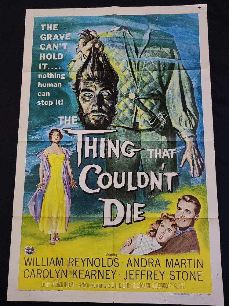 THE THING THAT COULDN'T DIE 1958 * REYNOLD BROWN ARTWORK * HORROR MOVIE POSTER!!