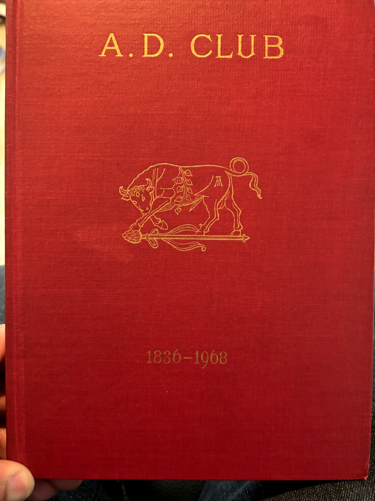 A.D. Club Catalogue 1968 - Harvard Final Club - VERY RARE-image