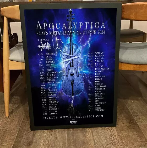 Apocalyptica plays metallica Vol.2 Tour 2024 2025 Poster,