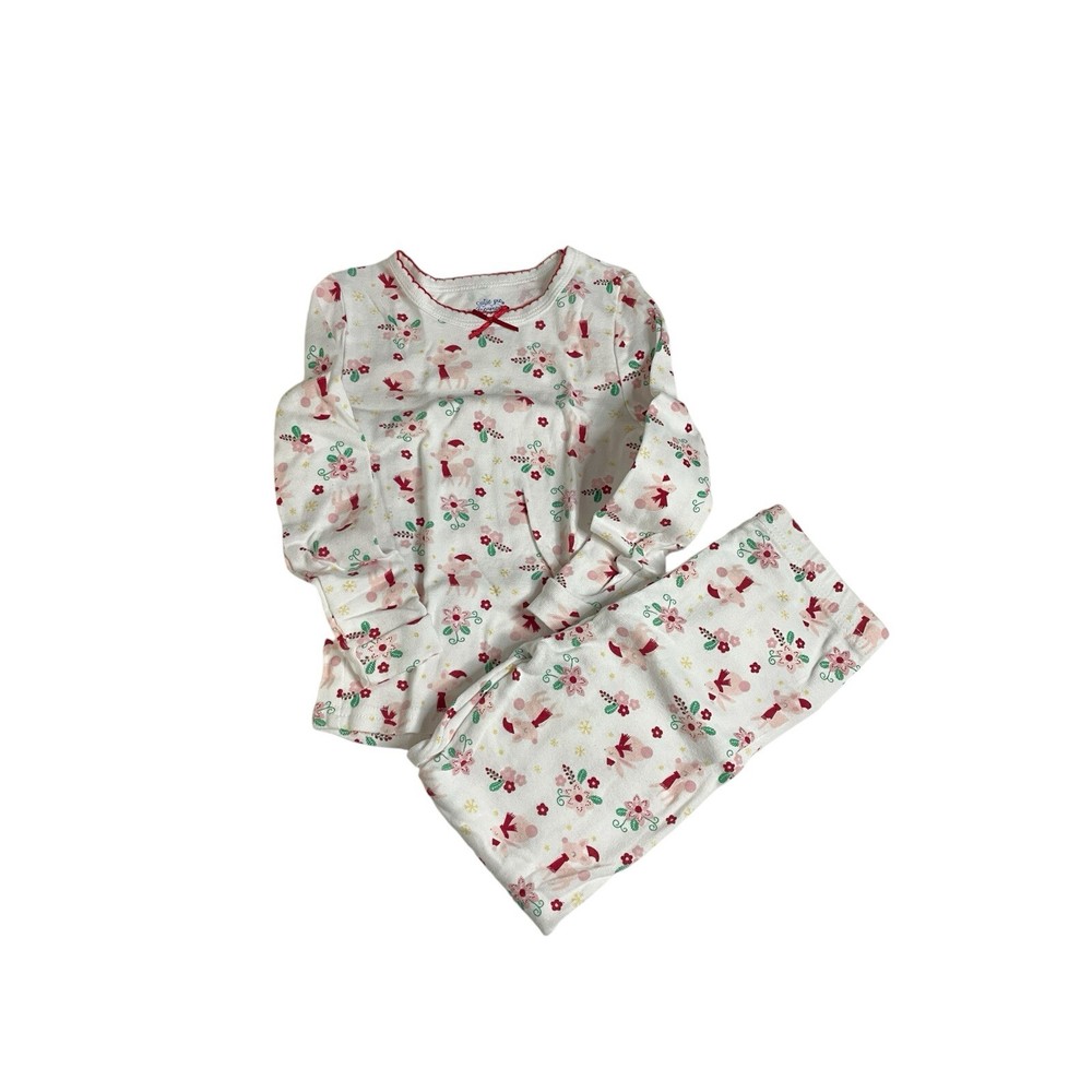 Cutie Pie Dreamers 2 Piece Pajama Christmas Holiday Set 4t Pink White