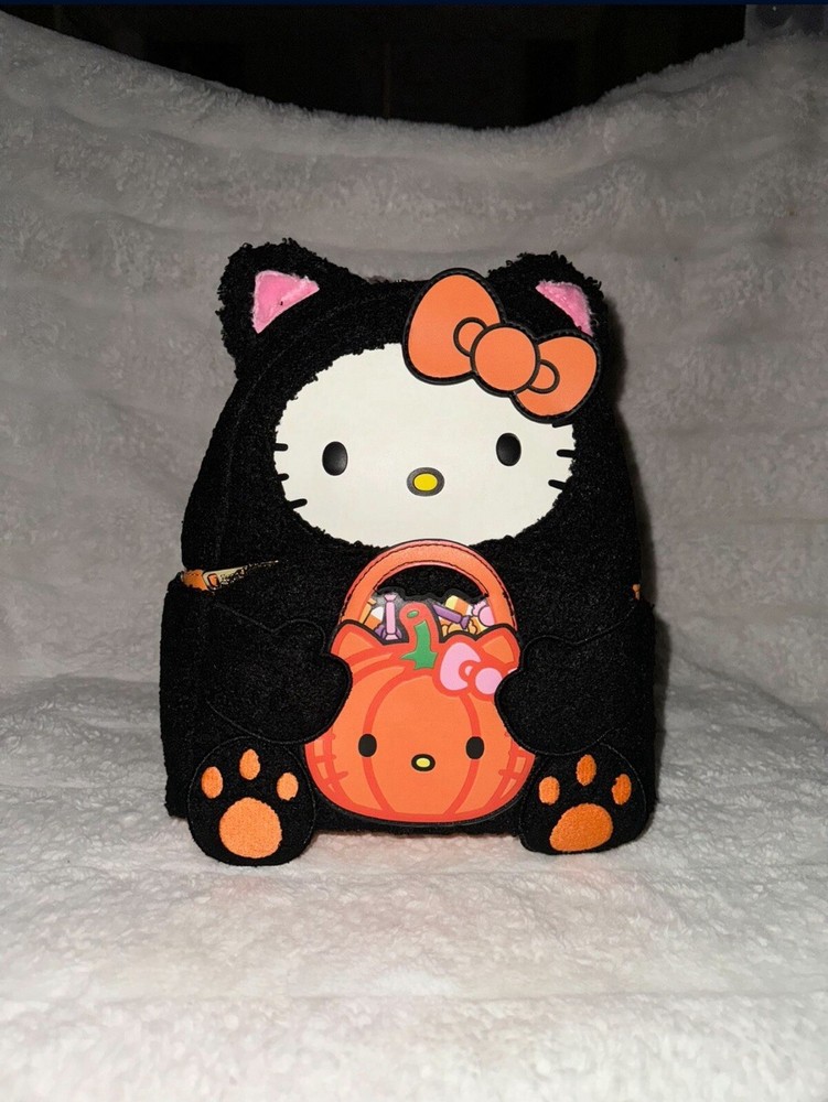 Loungefly Sanrio Exclusive Hello Kitty Costume Sherpa Glow Mini Backpack