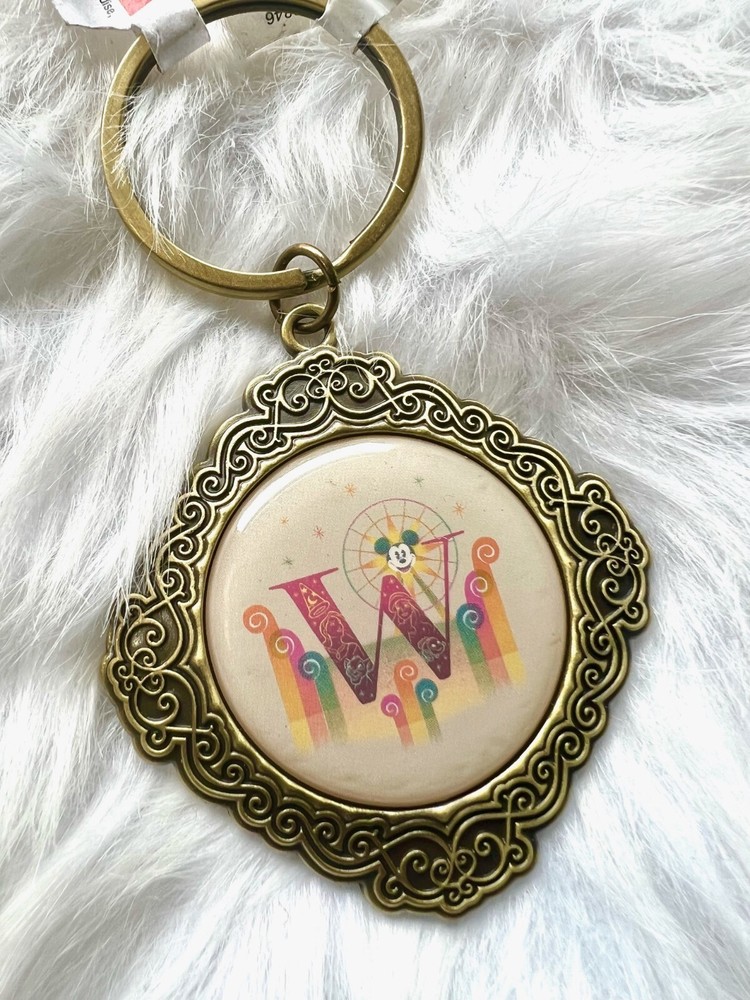 Disney Parks ABC Collection Keychain Letter W World Of Color Mickey-image