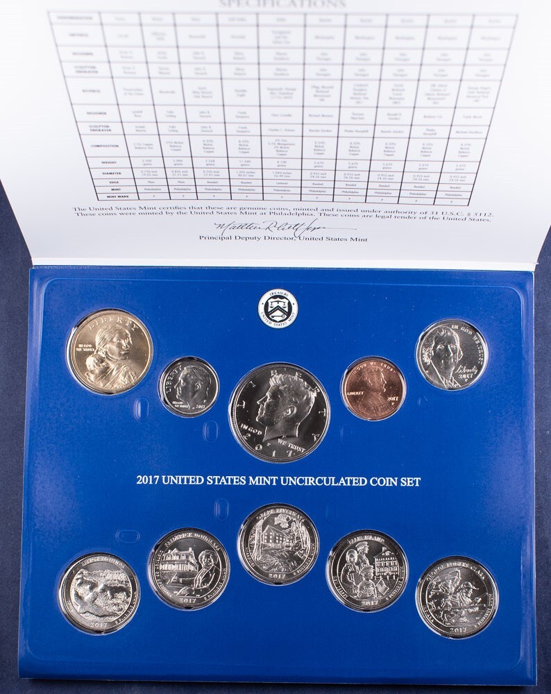 2017 P/D U.S. Mint Set Uncirculated 20 Coin Set