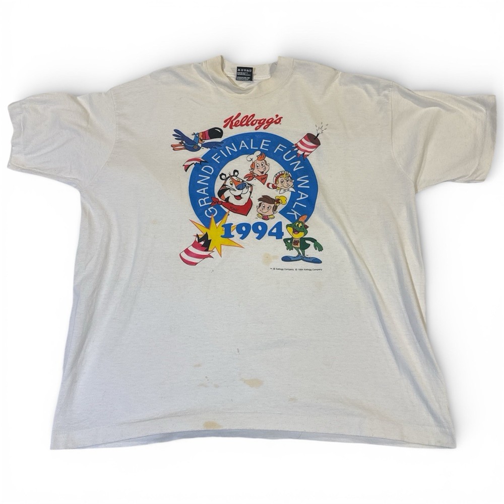 1994 Vintage Kellogg's Grand Finale Fun Run Distressed XXL T-Shirt