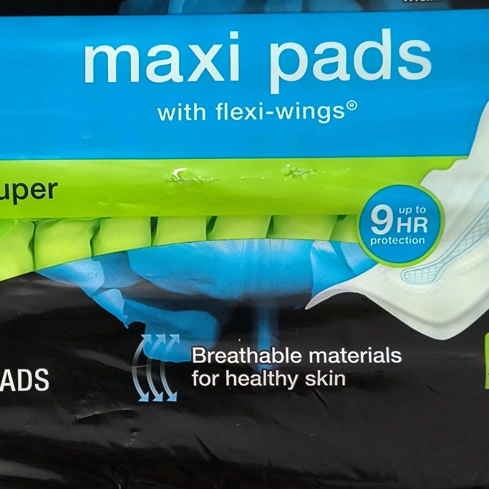 CVS Health Maxi Pads Long Super With Flexi-Wings 32 Pack Individually Wrapped
