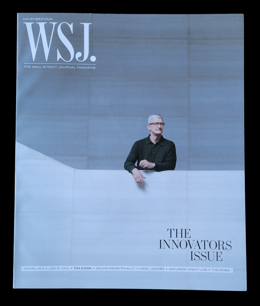 APPLE STEVE COOK WSJ November 2024 THE INNOVATORS ISSUE Marc Jacob WNBA Jon Chu