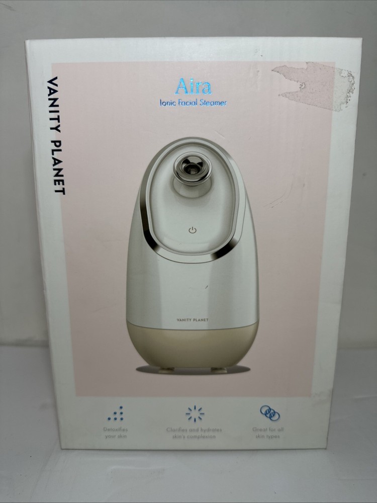 Vanity Planet Aira Ionic Facial Steamer Rose Gold Detox Clarify Hydrate Skin New