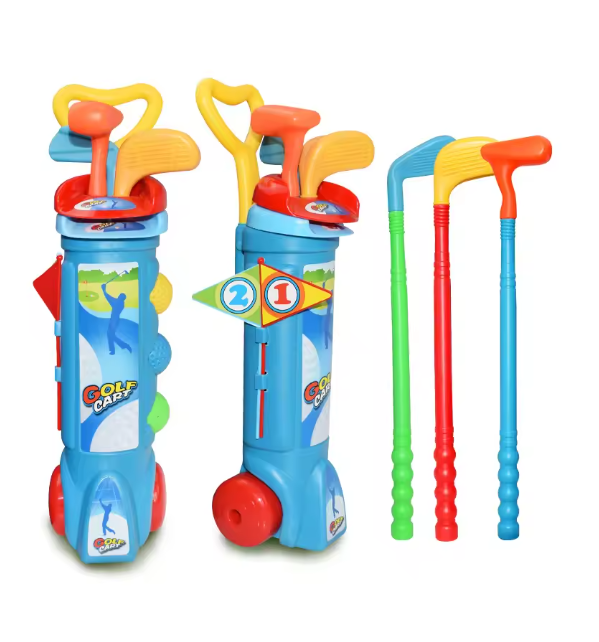 Kids Plastic Golf Set for Fun Parent-Child Sports Play
