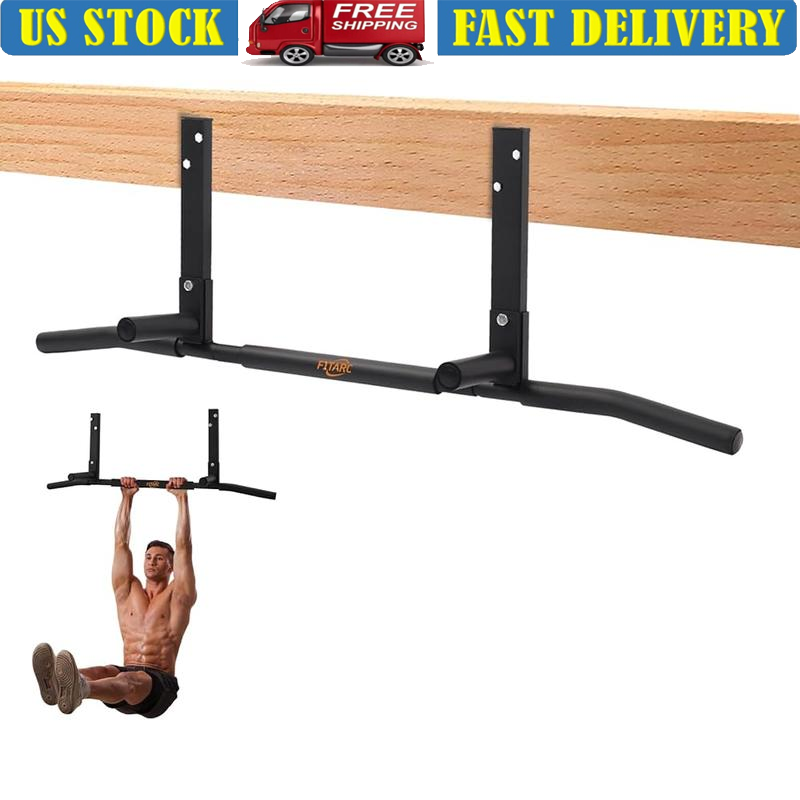Heavy Duty Joist Mount Pull Up Bar Chin Up Bar Home Gym Workout Support 440lbs