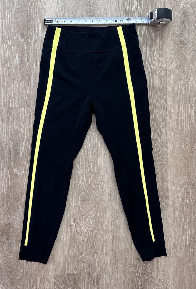 Zyia Active Neon Tape Hi-Rise Black/Yellow Size 6-8