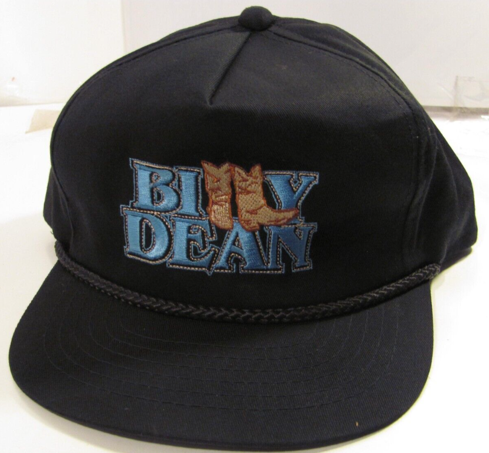 Billy Dean Hat Vintage 90s Black Country Music Concert Tour Cap Snapback