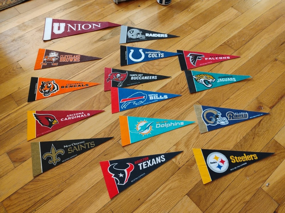 Set of 14, NFL Football Mini Pennant 9