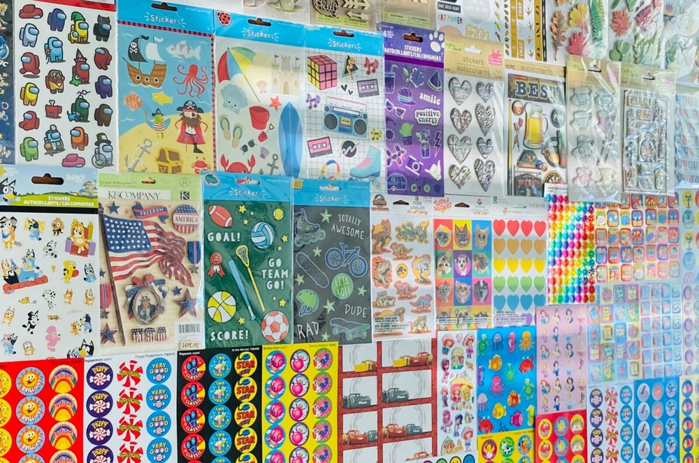 1099 Random Stickers Laser Full Sheet Glossy Cute Stickers Creative Diy Cartoon