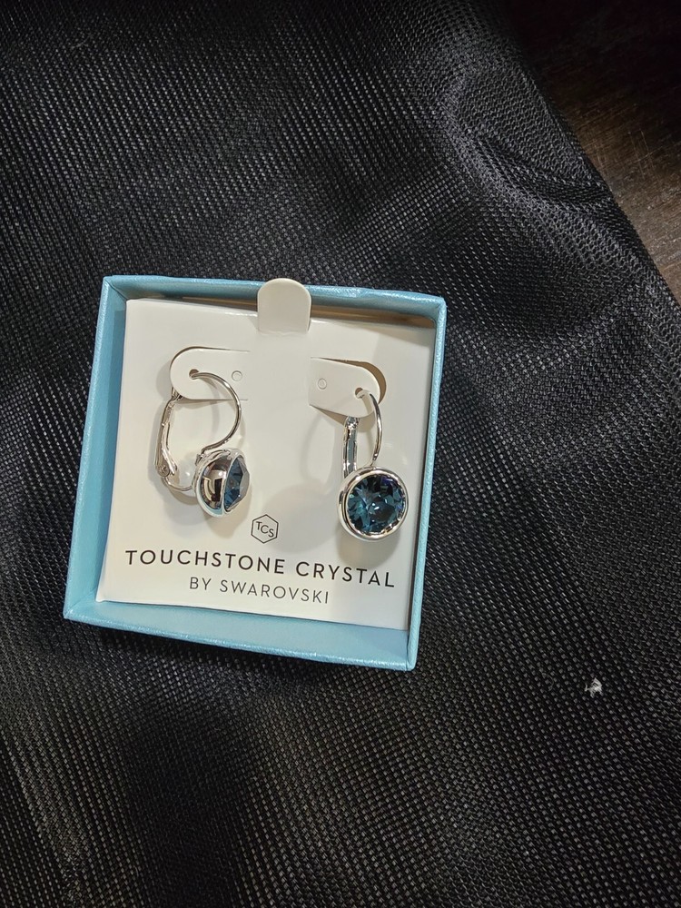 New RETIRED Touchstone Crystal by Swarovski Bliss Earrings Montana