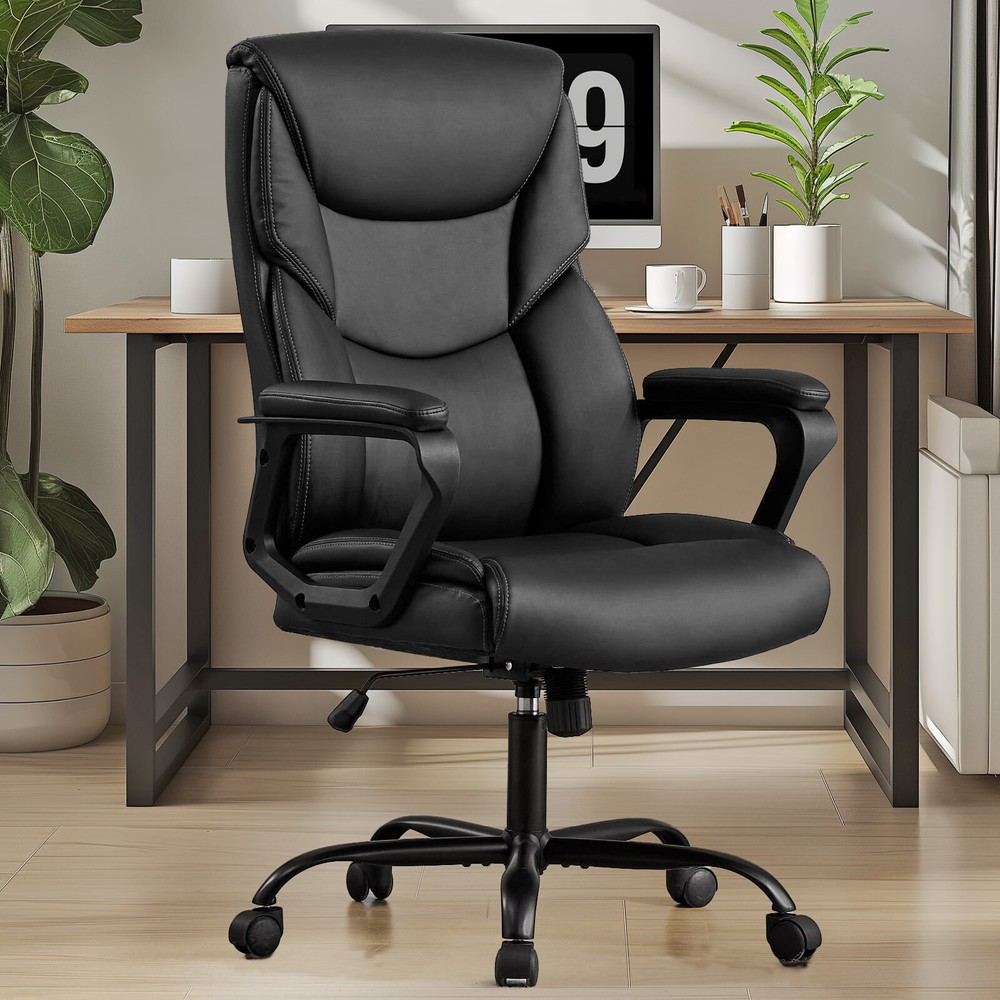 Leather Executive Computer Office Chair Big Tall Ergonomic Desk Chair Heavy Duty