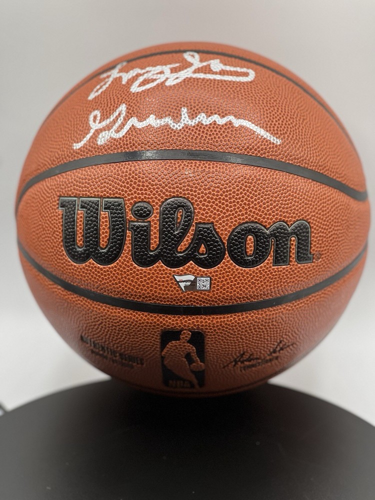 Larry Johnson Signed “Grandmama” Wilson Indoor/Outdoor Basketball-Fanatics Cert